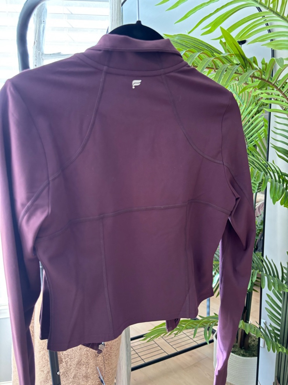 Fabletics Women's Deep Plum Zip Jacket - Picture 5 of 5
